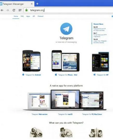 Как да инсталирате свободен телеграма на Руски