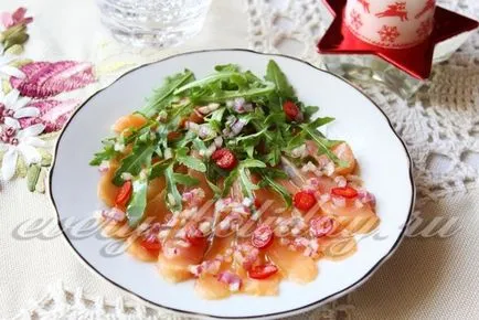 Lazac carpaccio - recept fotókkal