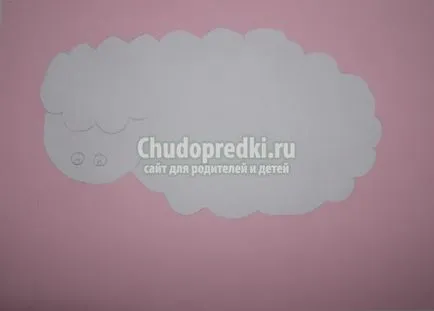 Аплікація з серветок «овечка»