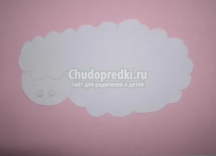 Аплікація з серветок «овечка»