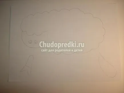 Аплікація з серветок «овечка»